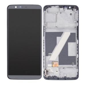 Ekranas LCD  OnePlus 5T  su lietimui jautriu stikliuku juodas originalus