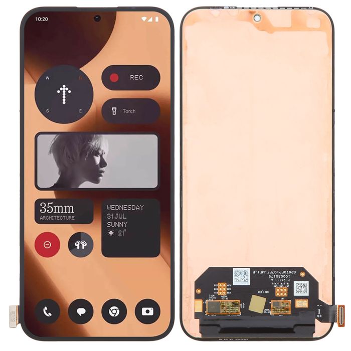 Ekranas Nothing Phone 2A Plus su lietimui jautriu stikliuku originalus juodas