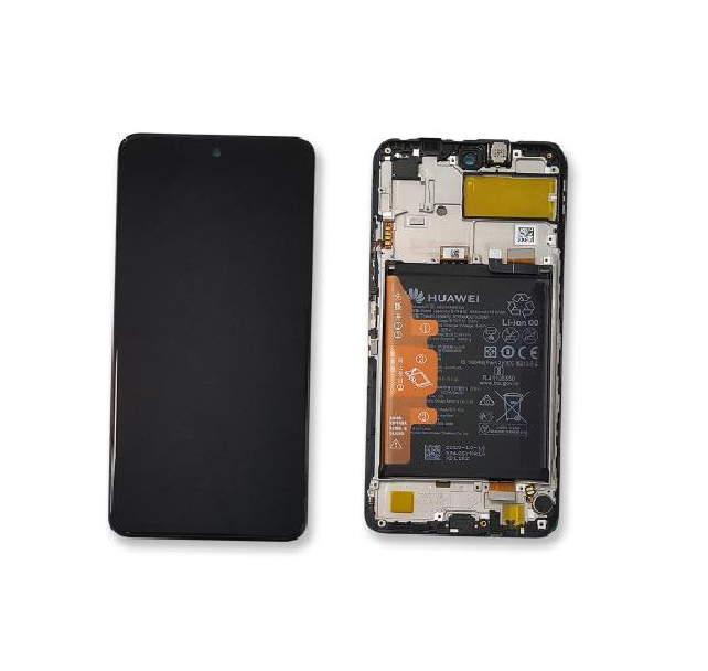 Ekranas Huawei P Smart 2021, juodas Originalus (service pack)