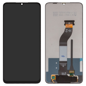 Ekranas Xiaomi Redmi 13C 4G / 5G / Poco C65 su lietimui jautriu stikliuku ir rėmeliu Black ORG